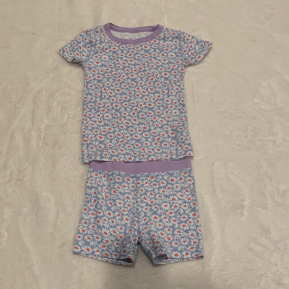Crewcuts Kids Pajama Set - Lavender and White Floral